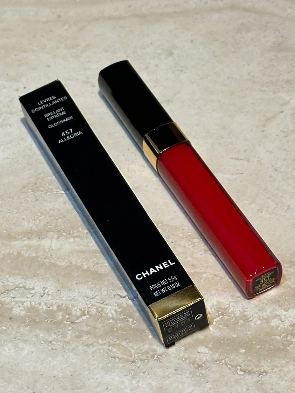 CHANEL LÈVRES SCINTILLANTES BRILLANT EXTRÊME GLOSSIMER - 457 ALLEGRIA